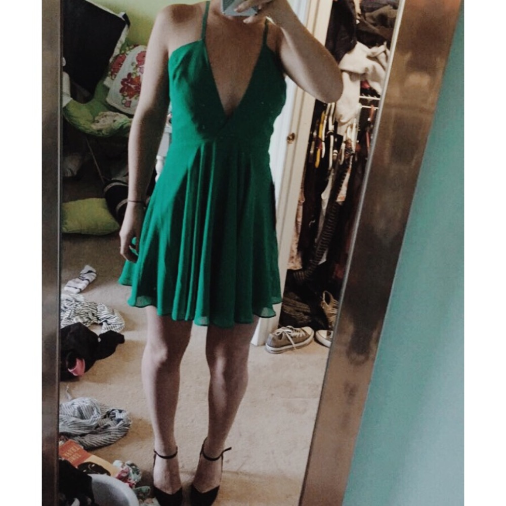 Green bebe dress